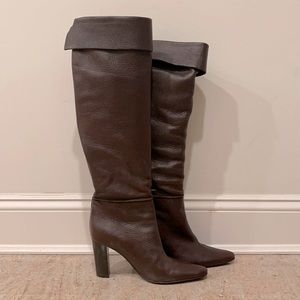 Bottega Veneta size 36 brown leather knee boots.